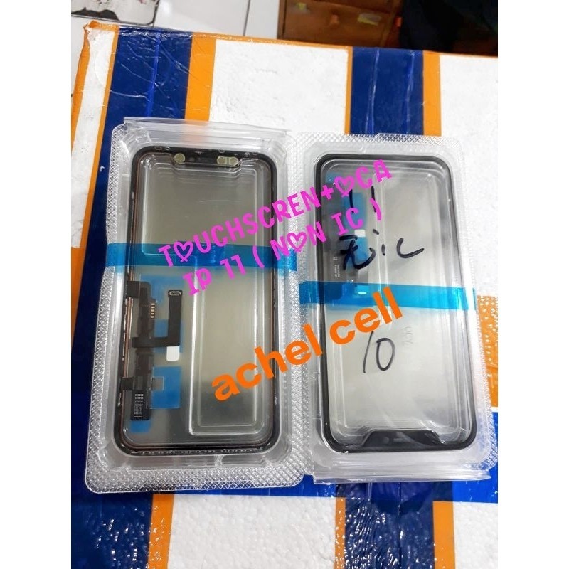 touchscren kaca lcd+oca ip11 non ic