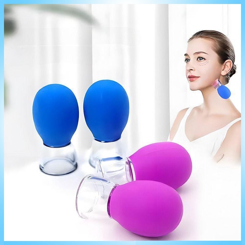 Alat Wajah Alat Bekam Silikon Wajah Pijat Otot Kecantikan Kencangkan Kulit Bekam Tanpa Api Vakum Ala