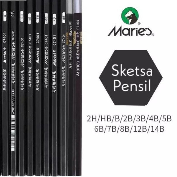 MARIES Drawing Pencil / Pensil Sketsa Gambar MARIES C7401 / pensil maries / pensil sketsa  / pensil 