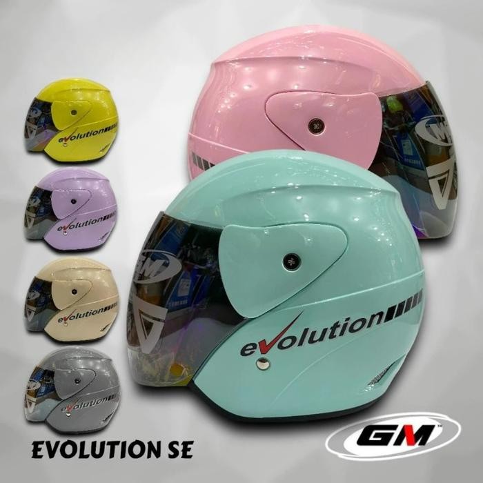 Helm GM Evolution Original 100% helm halfface - BLACK DOFF, M by Inspire id