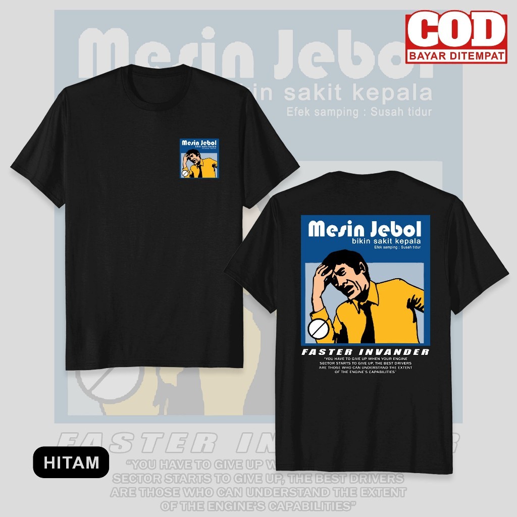 kaos mesin jebol faster invader pria wanita kekinian kaos distro original kaos kece kekinian