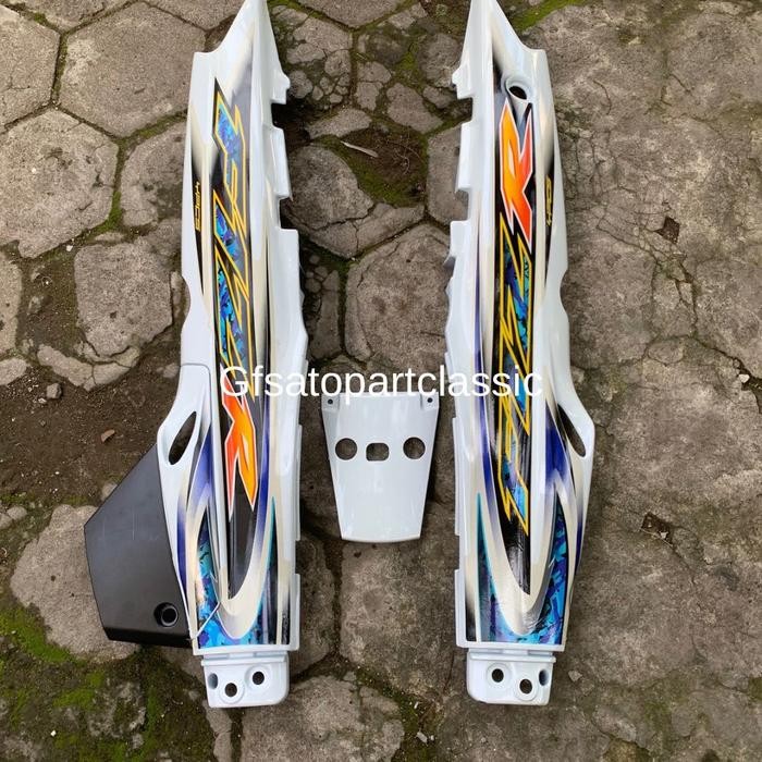 Cover Body Set Box Aki Yamaha Fiz R 2005 Biru Putih