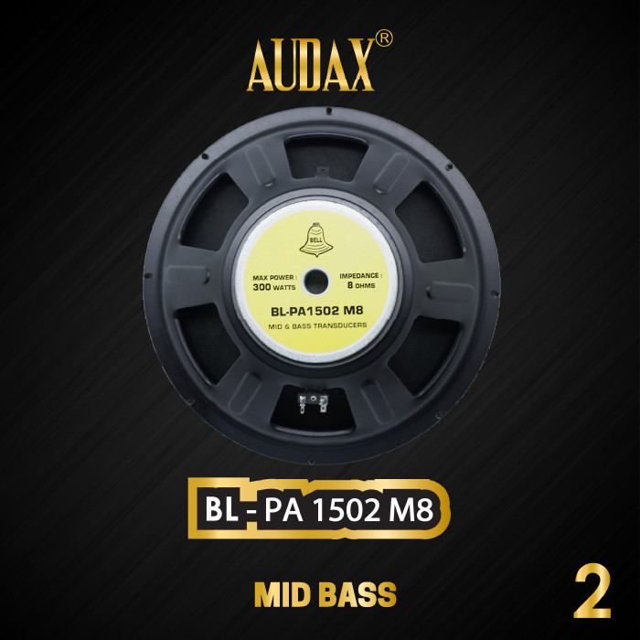 HEMAT Audax - Speaker Pasif 15" Bell BL-PA 1502 M8 Mid & Bass Transducers