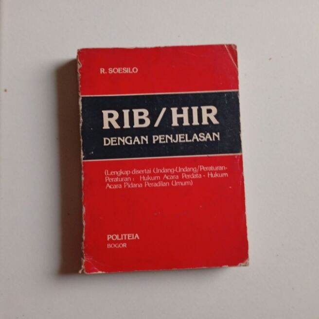HIR / RIB DENGAN PENJELADAN R Soesilo Politea Bogor Original Bekas