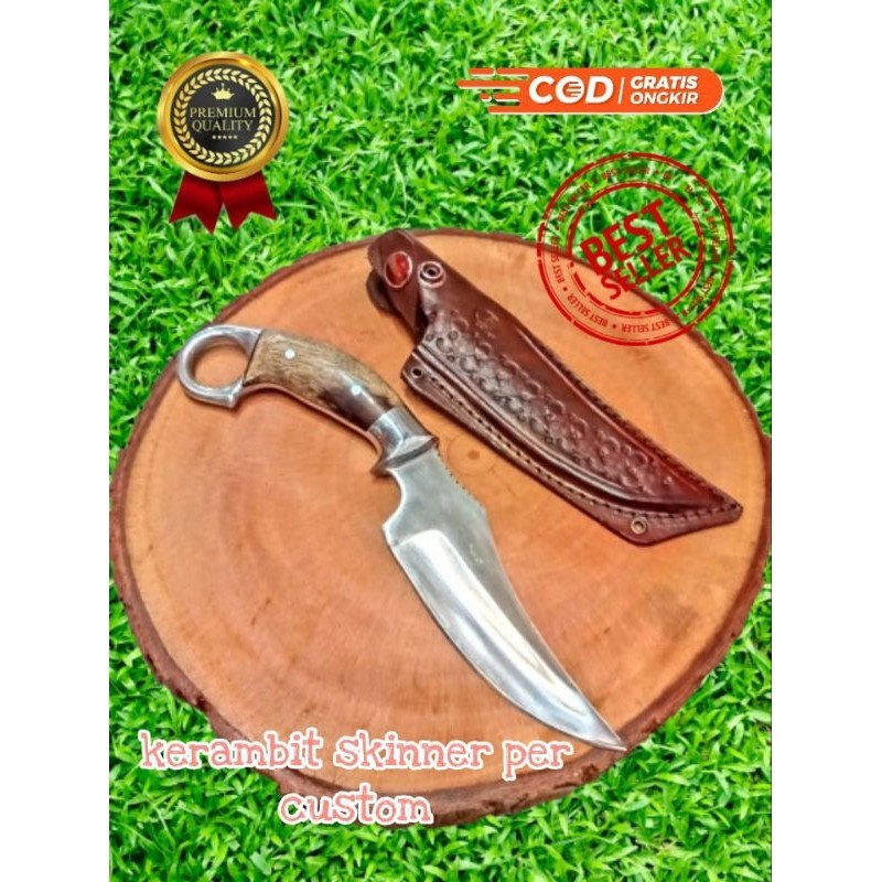 Skinner HSS Fulltang premium / Pisau Seset HSS / pisau serbaguna / skinner kepis / seset daging / ku