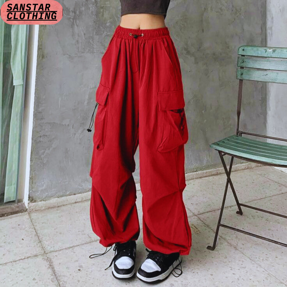 LAPAKSHOP Celana Cargo Harajuku Kargo Teachwear Stretwear Pria Wanita COD Cargo Pants Unisex