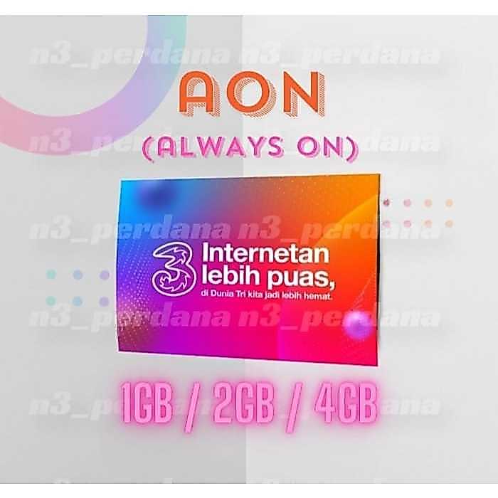 Perdana Tri AON  2GB & 4GB Nasional