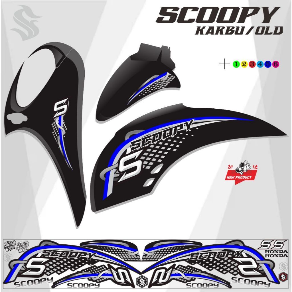 STICKER VARIASI SCOOPY LAMA STIKER SCOOPY KARBU OLD