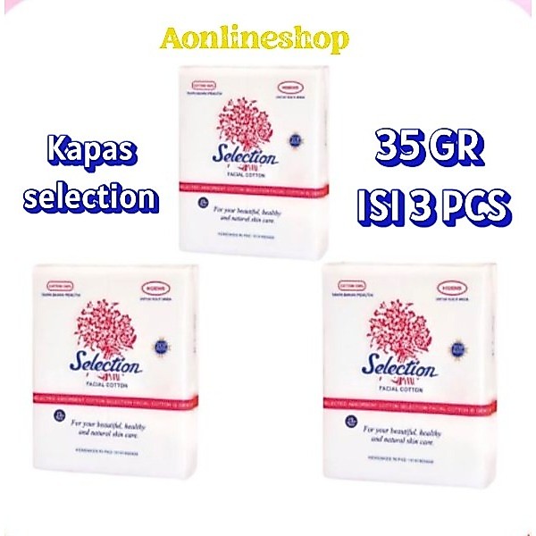 GROSIR Kapas Wajah Selection 35gr / 50gr / 75gr Paket Bundling Kapas 3pcs / 6pcs