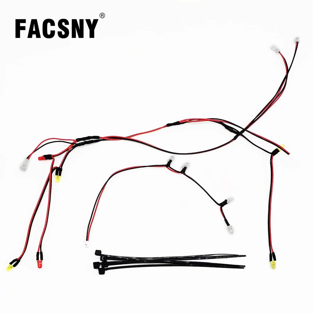 FCX24-M LED Front Rear Light Roof Lamp Fog Lights For 1/24 RC Crawler FMS FCX24M Camel Cup scovery U