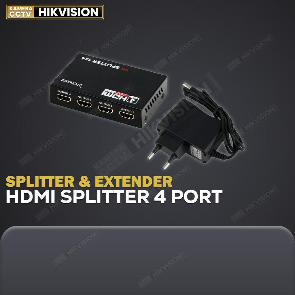 HDMI Splitter 1 to 4 Port Converter Pembagi Layar TV Monitor CCTV