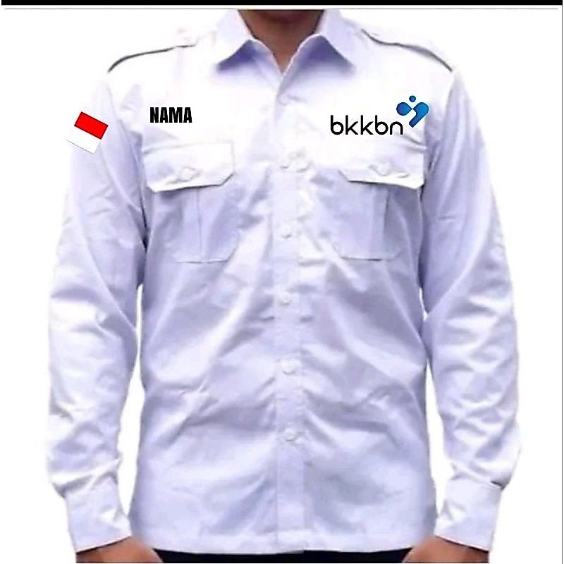 KEMEJA BKKBN BAJU KERJA BKKBN BORDIR KEMEJA PUTIH BKKBN
