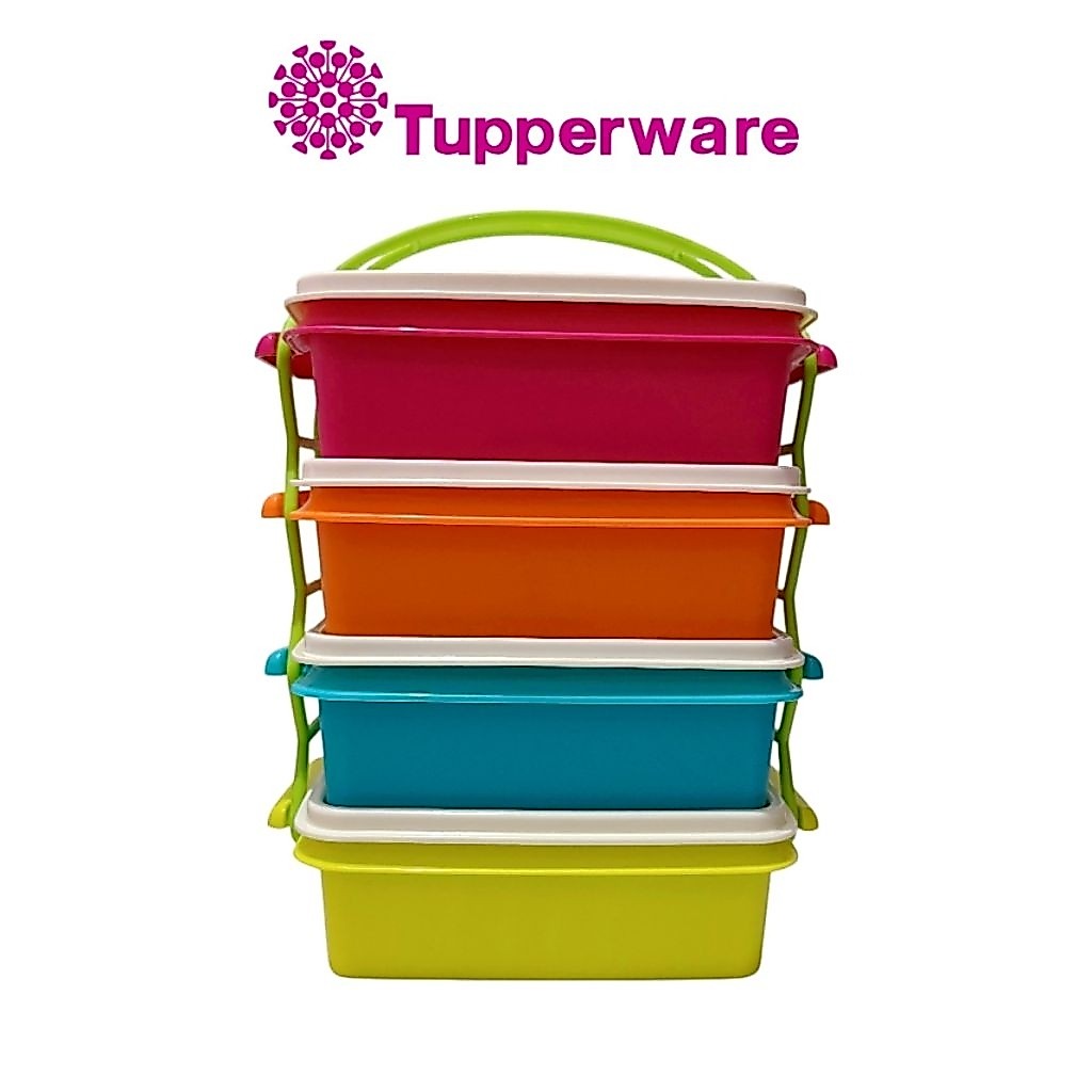 TUPPERWARE Rantang Tupperware BARU Rantang Susun Tupperware Rantang 4 Susun Tupperware Tempat Bekal 