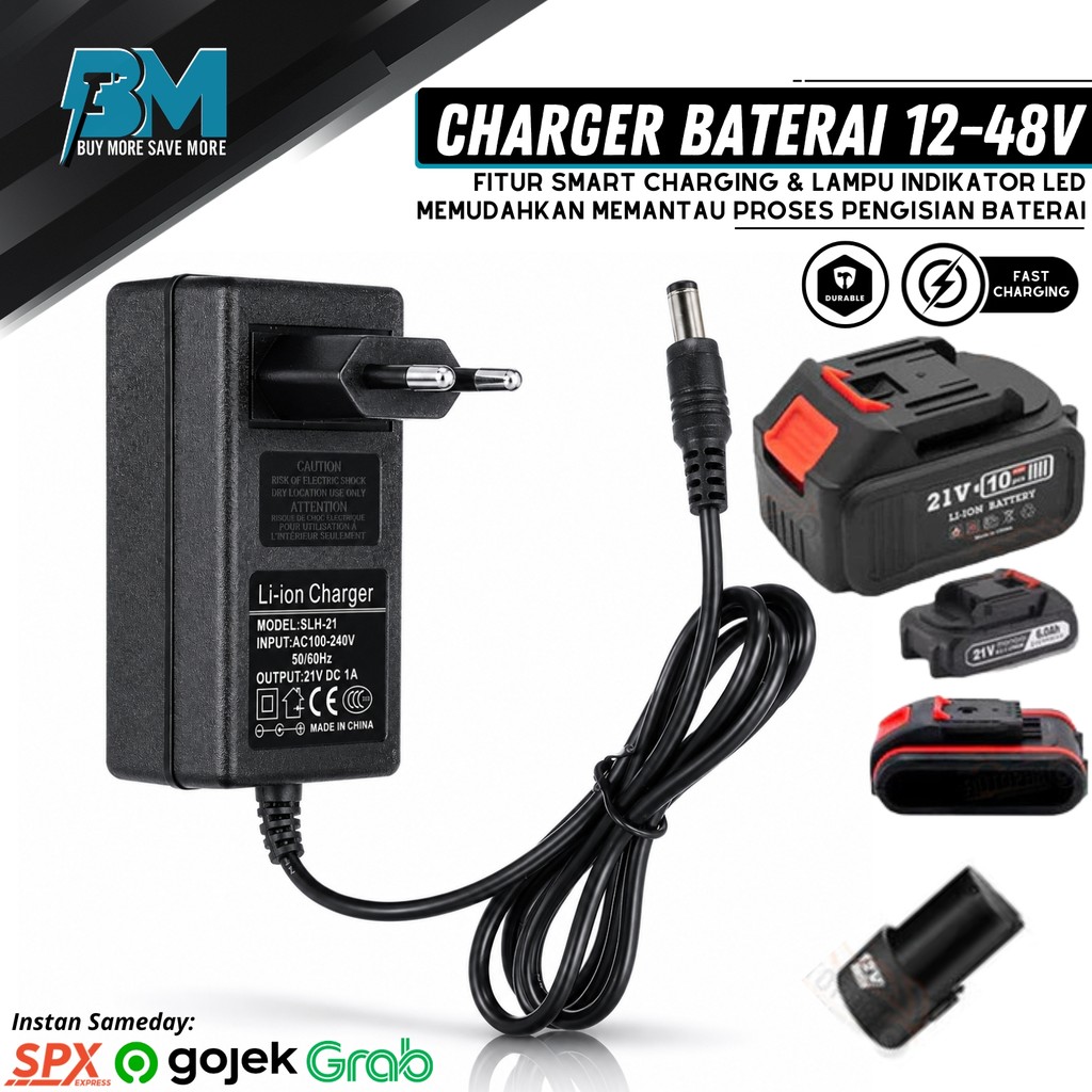 CHARGER BOR IMPACT WRENCH JLD APR KAMOLEE 18V 20V 21V 48V 88V 99V CASAN BOR BATERAI IMPACT WRENCH UN