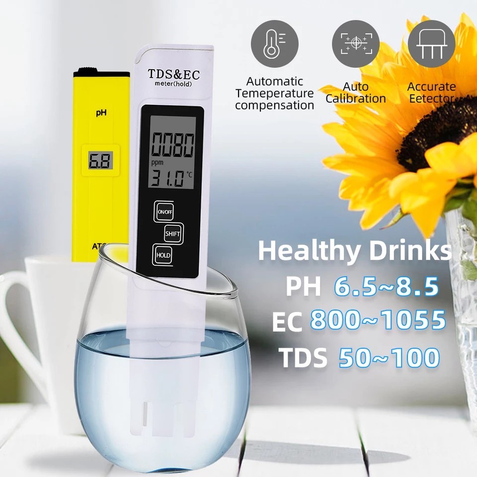 TDS EC dan PH Meter, PH meter dan TDS EC, Satu Set PH meter dan TDS, Satu Set TDS dan PH Meter, TDS 