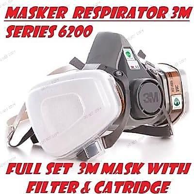 3M Masker Gas Respirator Masker Cat Masker Lab - 6200 3M TS