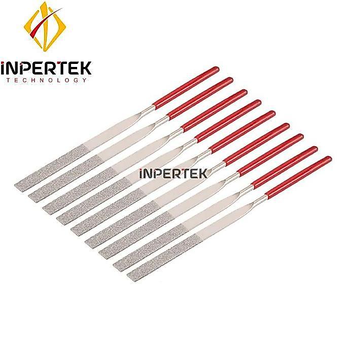 USANVI Kikir 4 x 160mm Files Diamond KIKIR Diamond Flat Kikir Rata Files Set