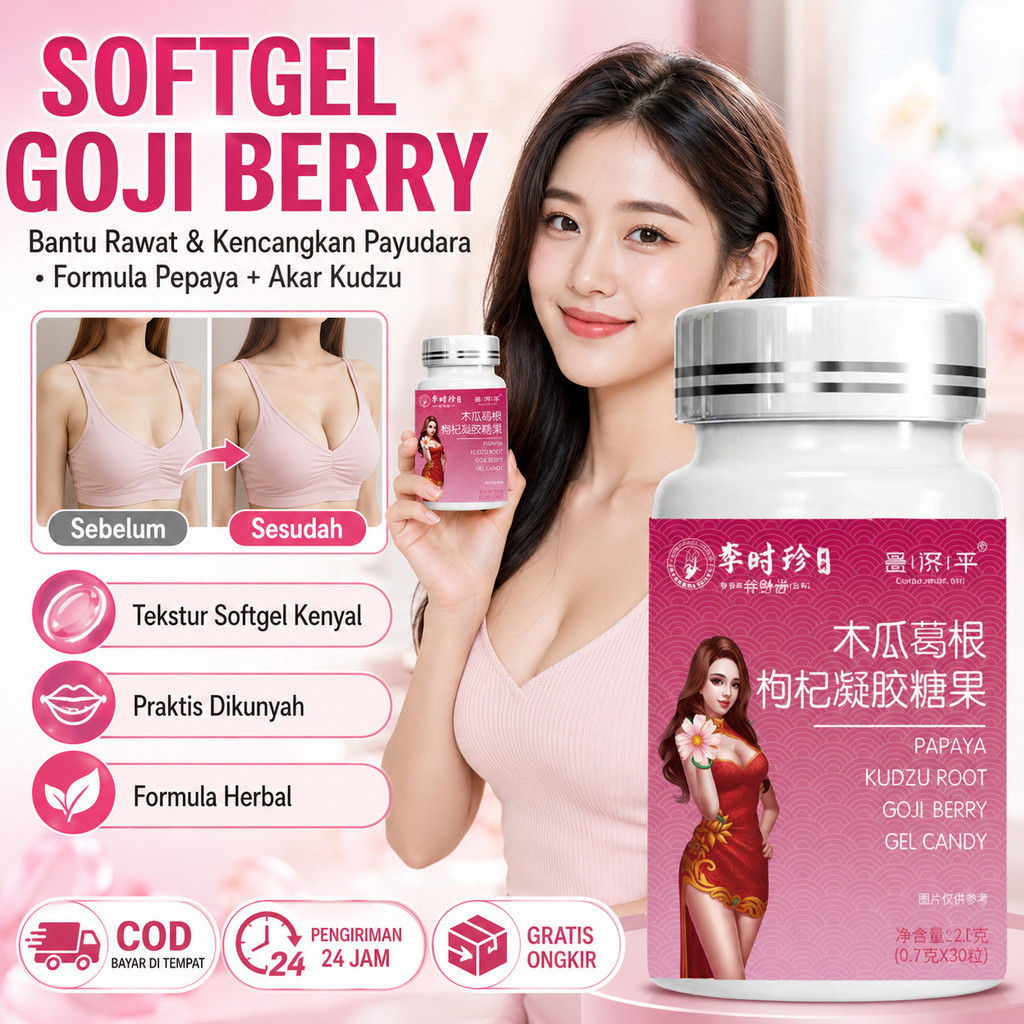 Obral/Softgel Pembesar Payudara Cepat/100% Original Permen Pembesar Payudara Dari Pepaya Dan Akar Ku