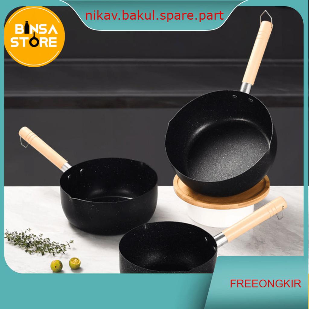 Panci Mie Instan Panci Susu Kecil Gaya Jepang Panci Batu Maifan Panci Anti Lengket Panci BINSA - XPG