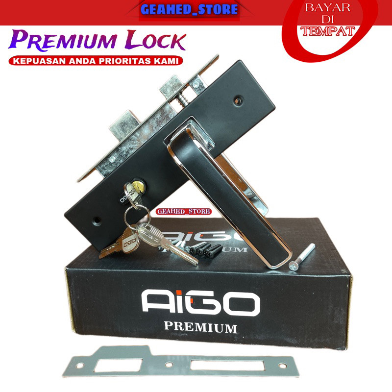 

Termurah Dan Terlaris Handle Set Kunci Pintu 20 25 cm Tanggung Hitam Premium Ring Silver Ukuran tanggung Besar merk aigo - Gagang Handle pintu utama pintu kamar