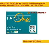 

Kertas HVS A4 75gr Paper One Khusus Gojek/Grab