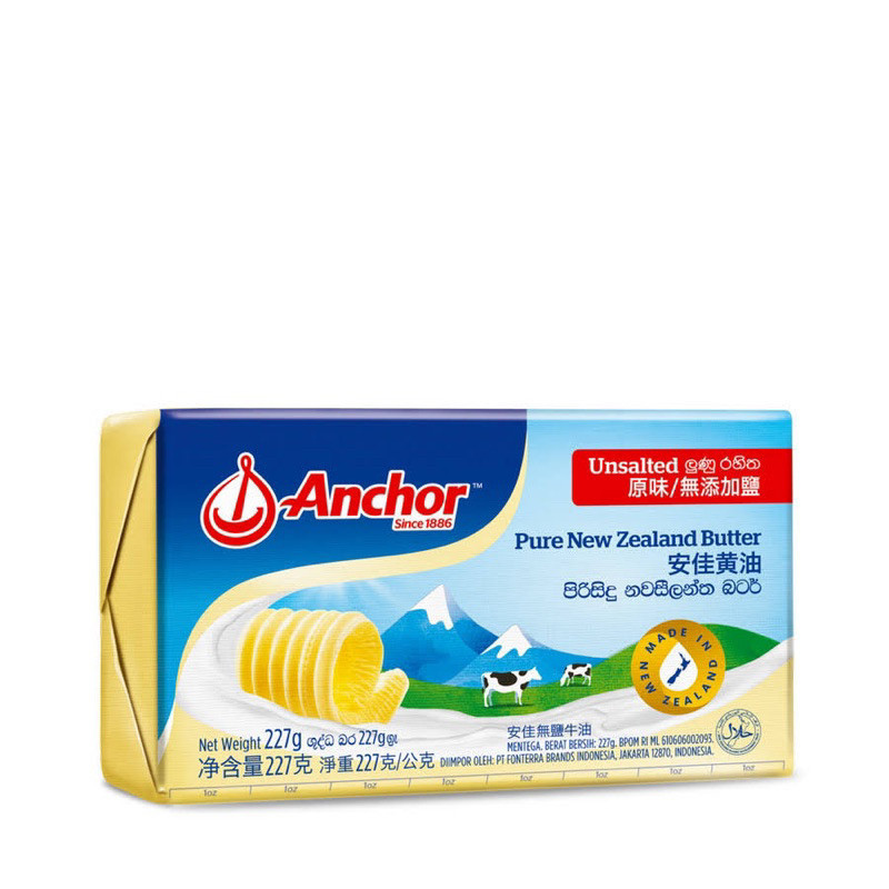 

GRATIS ONGKIR - ANCHOR UNSALTED BUTTER 200GR