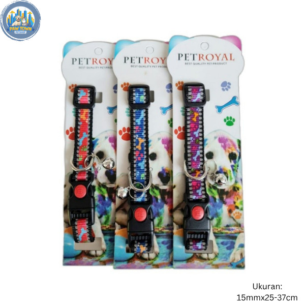 KALUNG ANJING BESAR - COLLAR ANJING MOTIF TULANG - DOG COLLAR