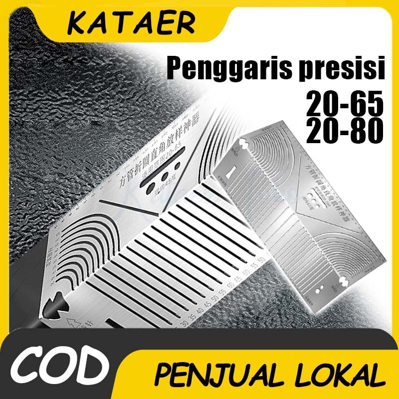 

【Ready】Penggaris Metal Presisi Sudut Siku 90° Alat Marking Potong Akurat untuk Besi Hollow Stainless Steel 20-65/20-80