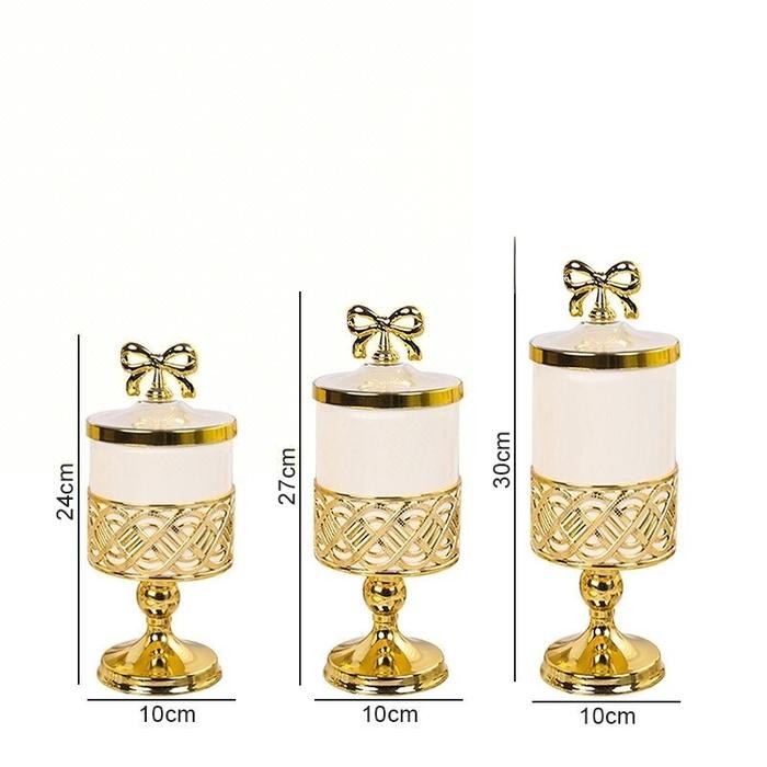 3pcs Toples Set Toples Jumbo Toples Kedap Udara Toples Lebaran Aesthetic Set Mewah Toples Kue Kering