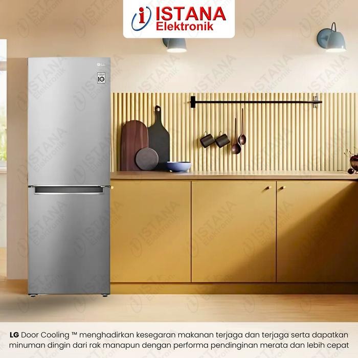 LG KULKAS 2 PINTU BOTTOM FREEZER/FREEZER BAWAH SMART INVERTER 306 LITER GC-B369NLRM