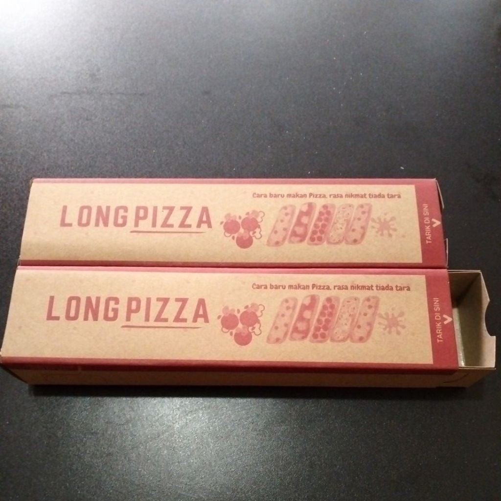 Box pizza panjang-box pizza-packing box-laminasi-box slide-kraft-isi 100 TERLARIS