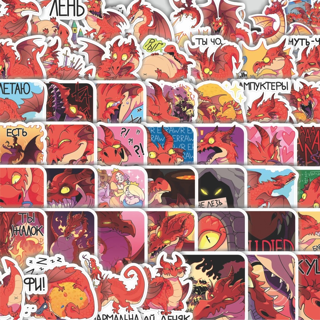 

Stiker Cutting Pack Stiker Funny Karakter Zlobya The Dragon Isi 100Pcs Series Aesthetic Lucu Keren Untuk Koper Bahan Vynil