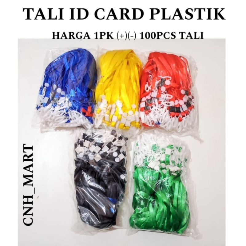 

New Tali Id Card Cantol Plastik - Tali ID Card Lanyard - Tali Panitia - Tali Gantungan ID Card Harga 1 Pak Isi Kurang Lebih 100 PcsPremium