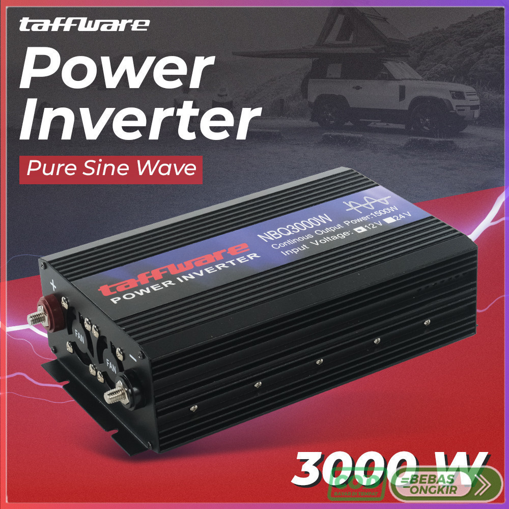 Taffware Power Inverter Mobil Pure Sine Wave 3000W - NBQ3000W