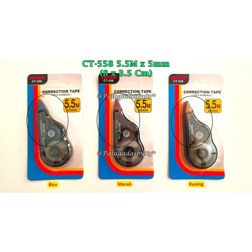 

(1 Biji) Correction Tape JOYKO CT-558 5.5 Meter / JOYKO Pita Koreksi Correction Tape CT-558 (1 Biji)