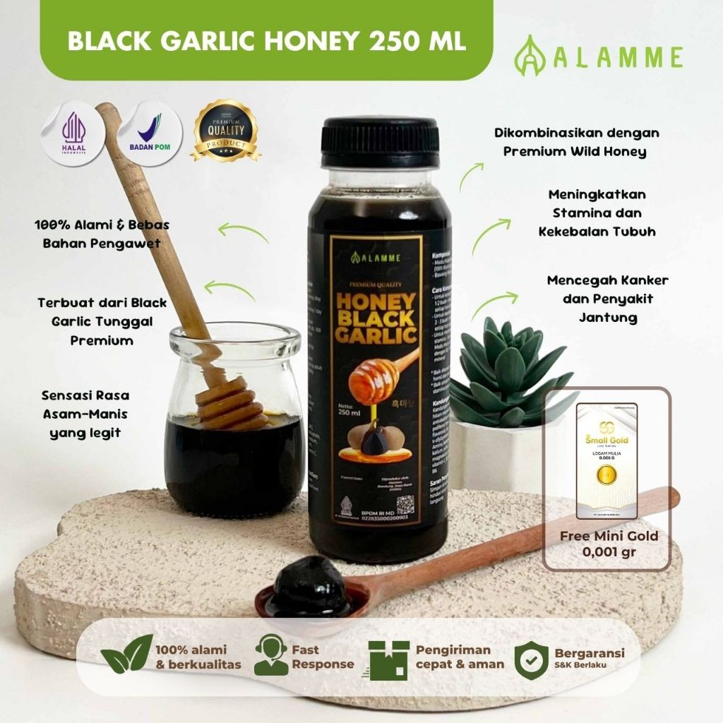

Alamme Black Garlic Honey Madu Bawang Hitam Tunggal Lanang Premium 250ml