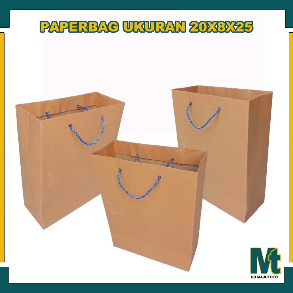 

Paper Bag 20x8x25 Cm (PAKET 12 PCS) / Tas Kertas / Tas Kado / Tas Souvenir