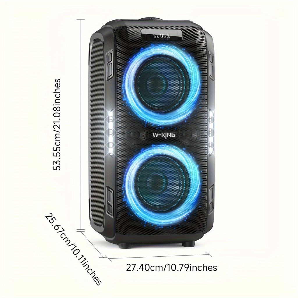 W-KING T9PRO Portable Bluetooth Speaker 120W RMS Loudest/Massive 120dB/12 Custom Bass, V5.3 Big Part