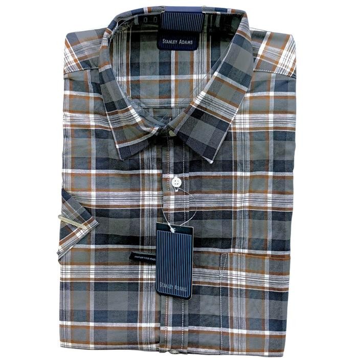 Kemeja Pria Stanley Adam Original Formal Kerja  Kantor Lengan Pendek