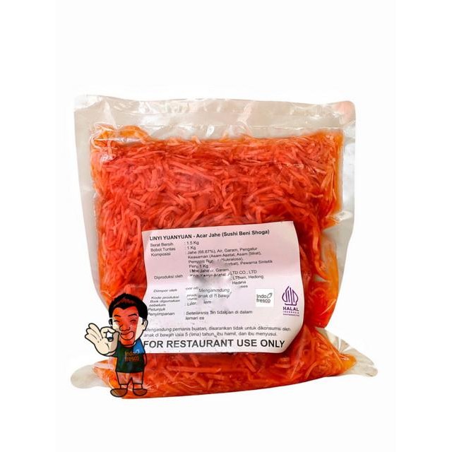 

PROMO! Benishoga- Red Pickled Ginger- Acar Jahe Merah Halal 1Kg