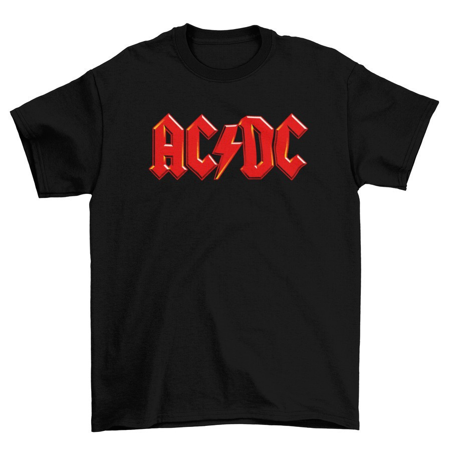 Custom Kaos Band Pria ACDC - Logo Red