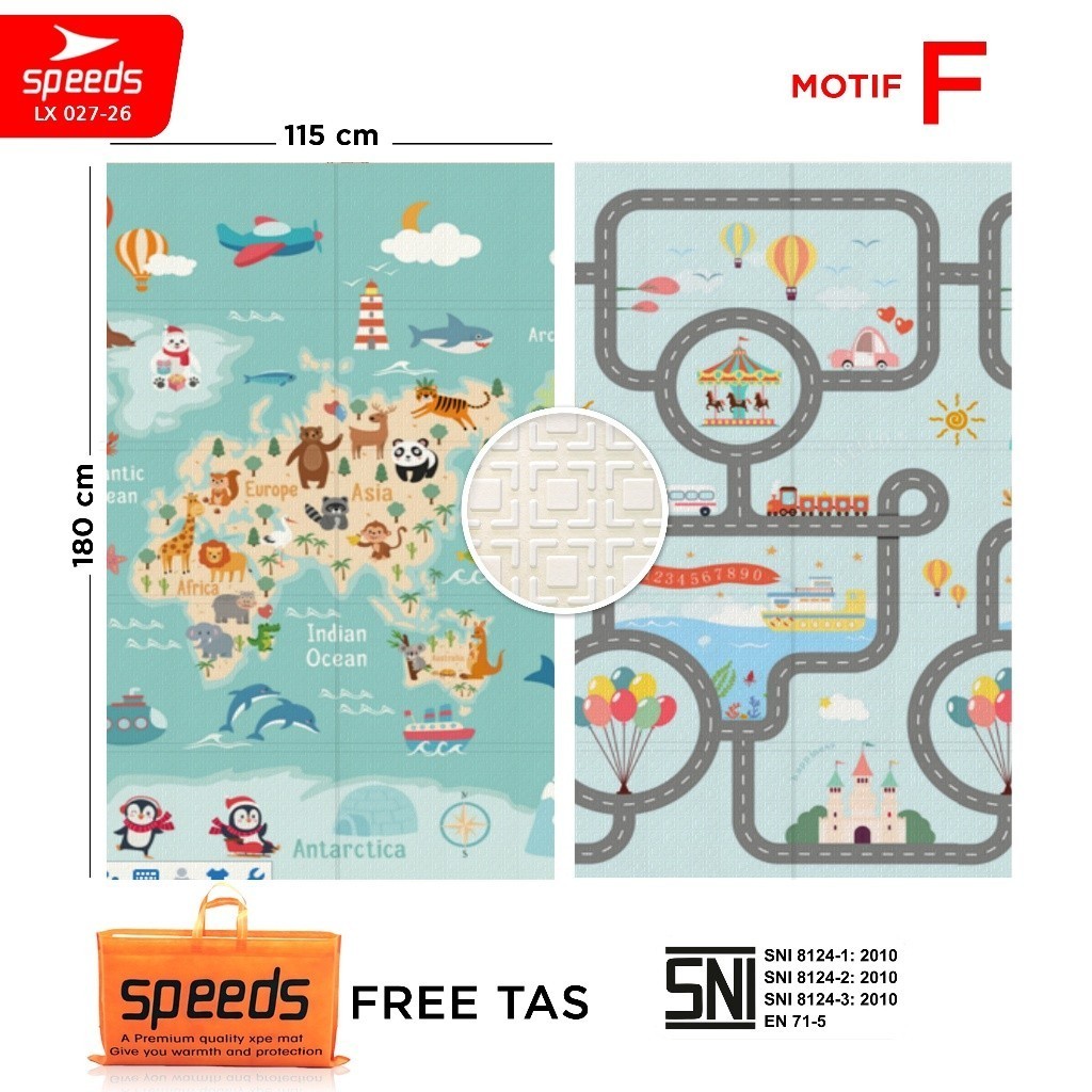 INSTAN/SAME DAY Speeds Playmate Playmat 027 Tikar Karpet Tebal Alas Bayi
