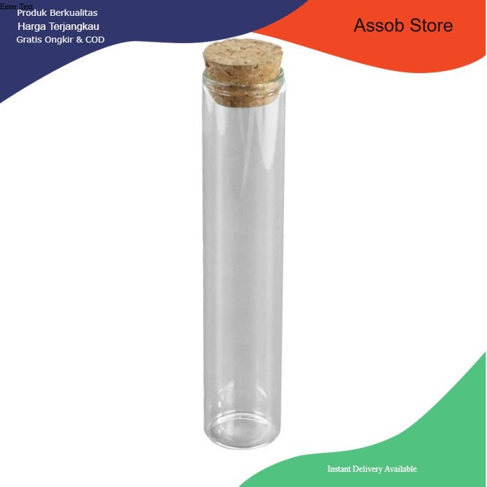 Toples Kaca Mini Kecil Tutup kayu Glass Jar - Assob Store