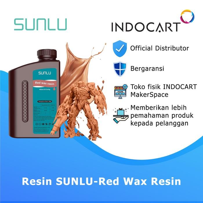 

3D Printer Resin Resin SUNLU Red Wax Extreme Precision With Matte Texture 1Kg