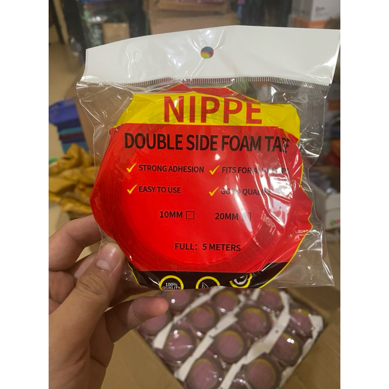 

Doubel Tape Busa Premium 1x5mtr Nippe Merah (pcs)
