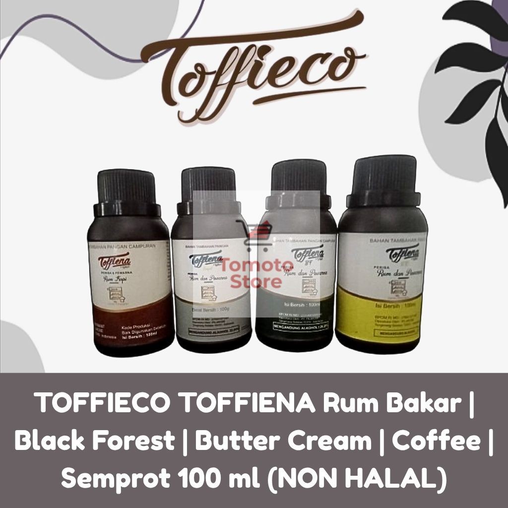 

✨ TOMOTOSTORE ✨ TOFFIECO TOFFIENA Rum Bakar | Black Forest | Butter Cream | Coffee | Semprot 100 ml