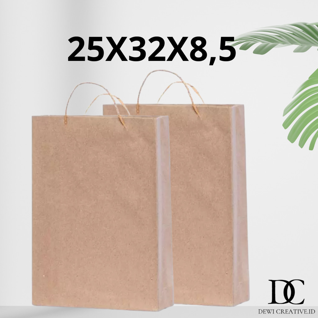 

PAPERBAG POLOS 25X32X8,5 / TAS KERTAS PERNIKAHAN SOUVENIR KADO GIFT HAMPERS