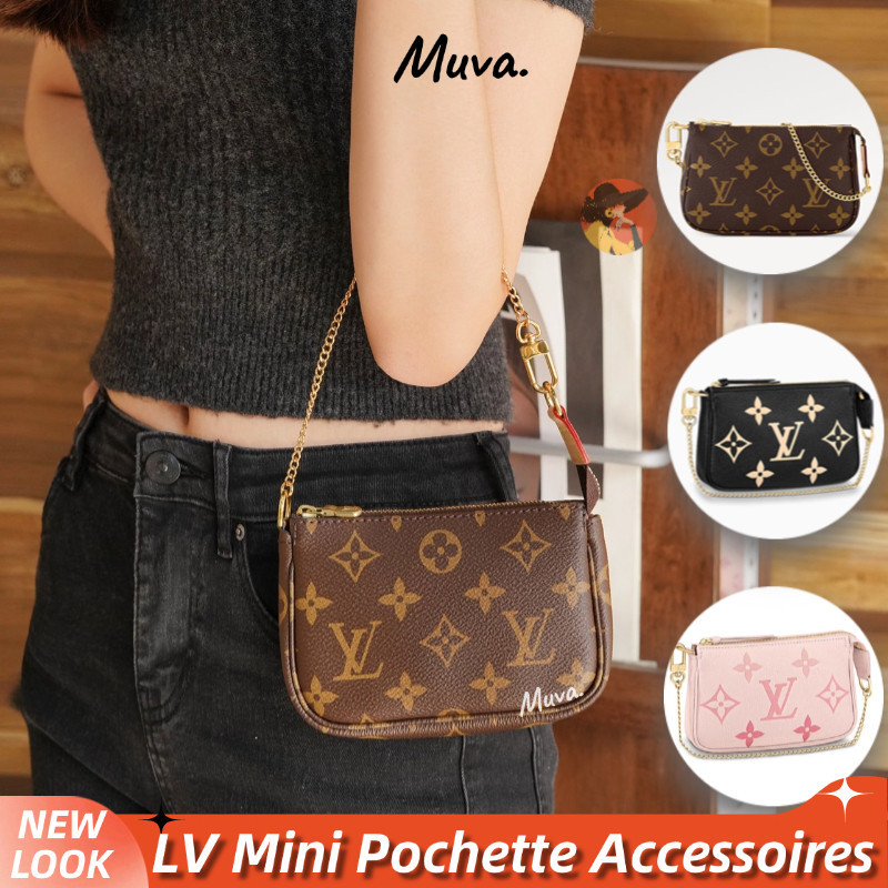 Louis Vuitton MINI POCHETTE ACCESSOIRES Women/Shoulder Bag/Rantai tas/M58009
