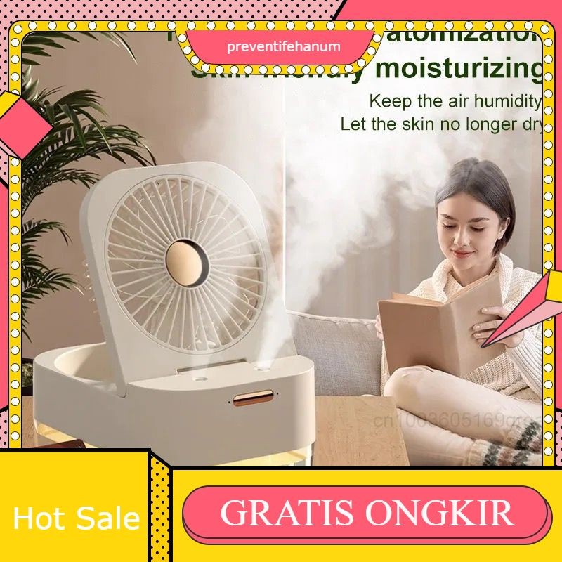 KP044 Kipas Angin AC Mini Fan Portable-Remote Control Bisa Dilipat