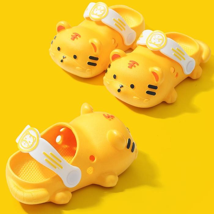 Spot8Murah SA-S Sendal / Sandal Anak Eva Lembut Karakter Cute Tiger NonSlip 0830 Kaki Kids Motif - K